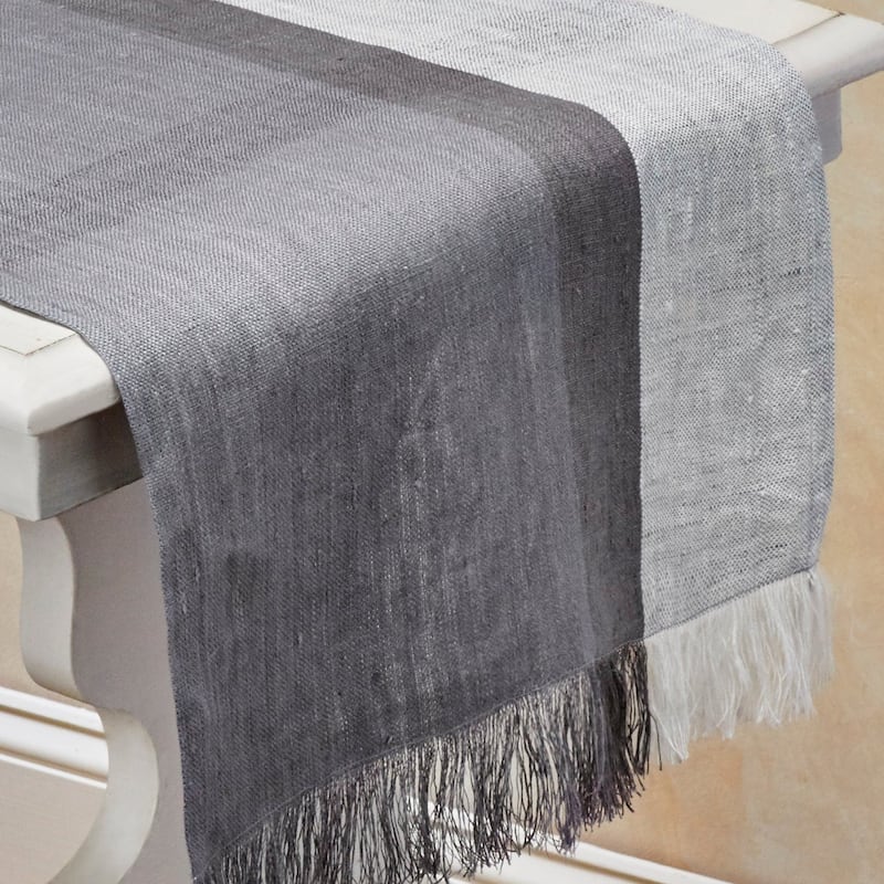 SERENE 100% Flax Linen Table Runner | Handmade | Fairtrade | Upcycled | Nature-Inspired Decor by Sustainable Threads