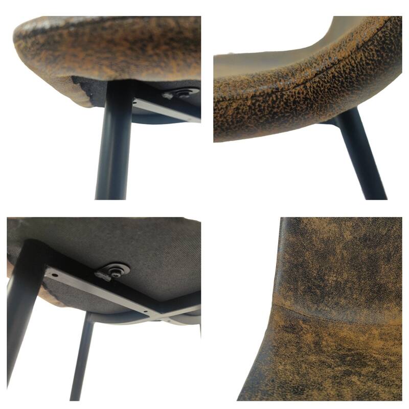 Modern Dining Room Chairs with Metal Legs(Set of 4) - N/A