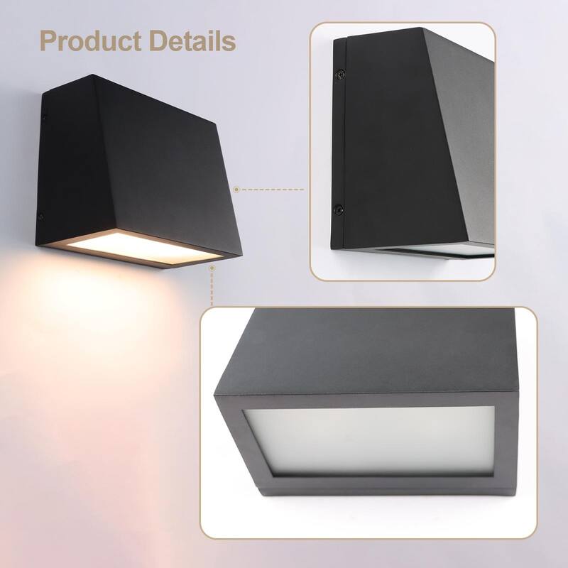 Modern LED Wall Sconces Light with Matte Black