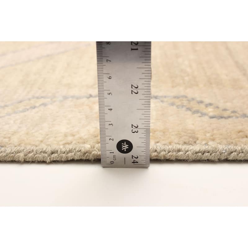 ECARPETGALLERY Hand-knotted Mystique Tan Wool Rug - 5'1 x 8'0