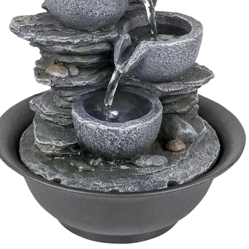 10.6-inch Indoor Tabletop Water Fountain Relaxing Water Feature
