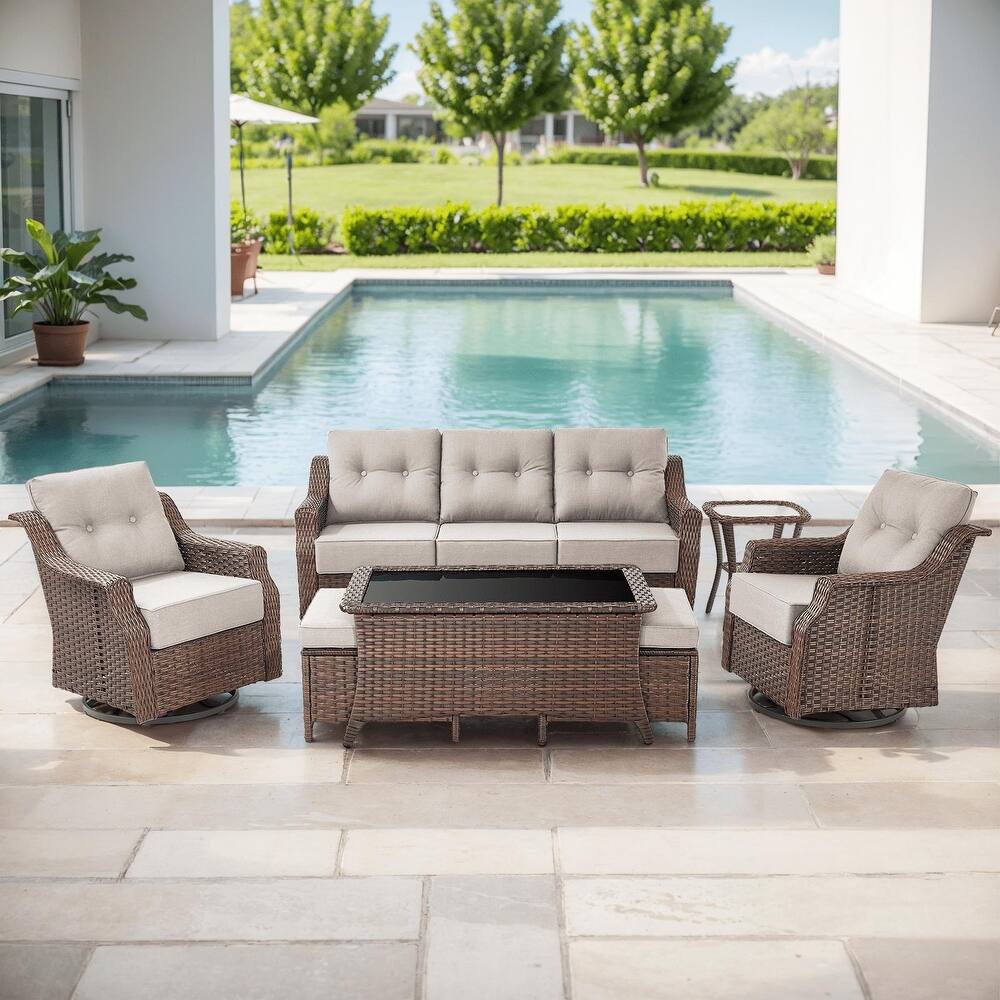 Outdoor Wicker Rattan Sofa Set for Garden