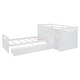 preview thumbnail 5 of 8, L-shaped Space-Saving Twin Loft and Twin Platform Bed with 7 Drawers and Full Guardrails-White