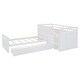 preview thumbnail 36 of 46, L-shaped Twin Loft Bed and Twin Platform Bed with 7 Drawers