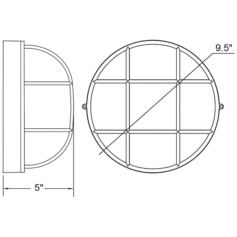 Access Lighting Nauticis Dual Mount - Round 10" Wet Location Bulkhead - Frosted Glass Shade