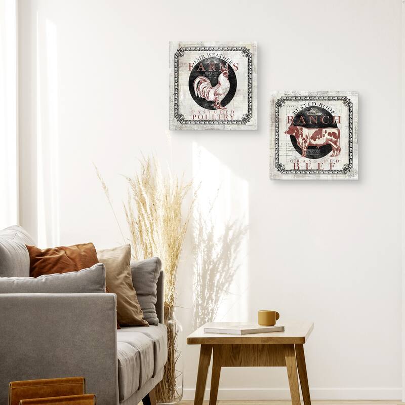 Vintage Farm I, Vintage Farm II by Iron Orchid Designs Canvas Art Prints
