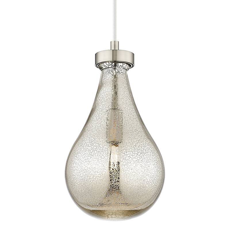 Innovations Lighting 451-1P-G451-7ME Owego 7" Wide Mini Pendant with - Satin Nickel