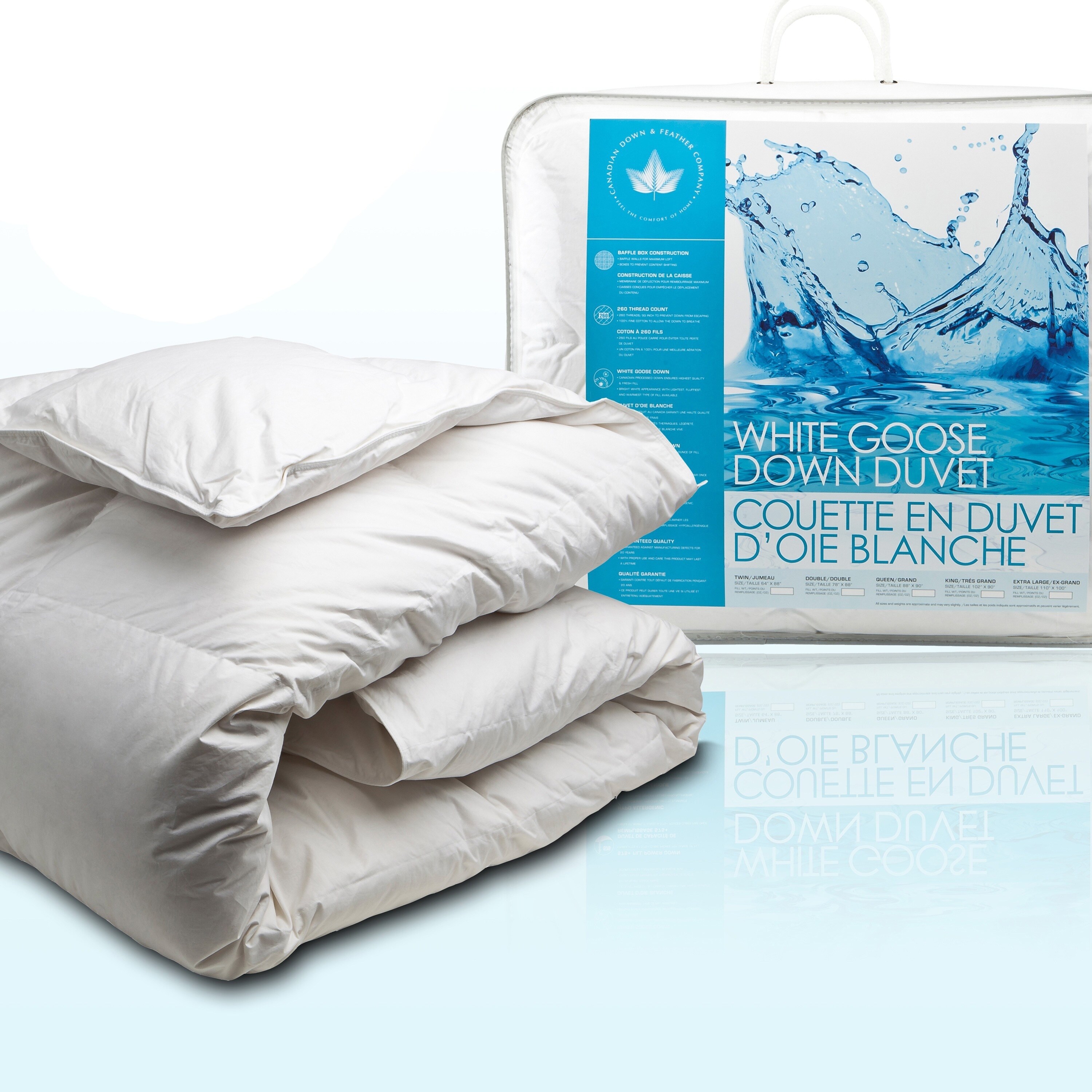 Canadian Down Feather White Goose Down Comforter All Season Weight On Sale Overstock 11441377