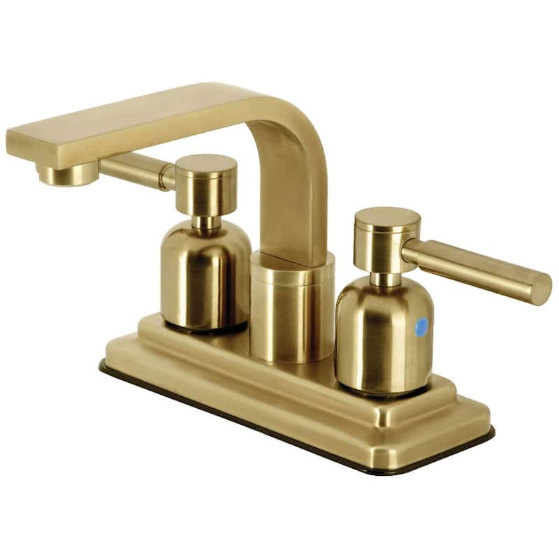 Kingston Brass Concord 1.2 GPM Deck Mounted Centerset Bathroom Faucet - Brushed Brass