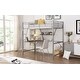 preview thumbnail 11 of 15, Twin Size Metal Loft Bed with L-Shaped Desk & Shelf & Full-Length Guardrail & Ladders
