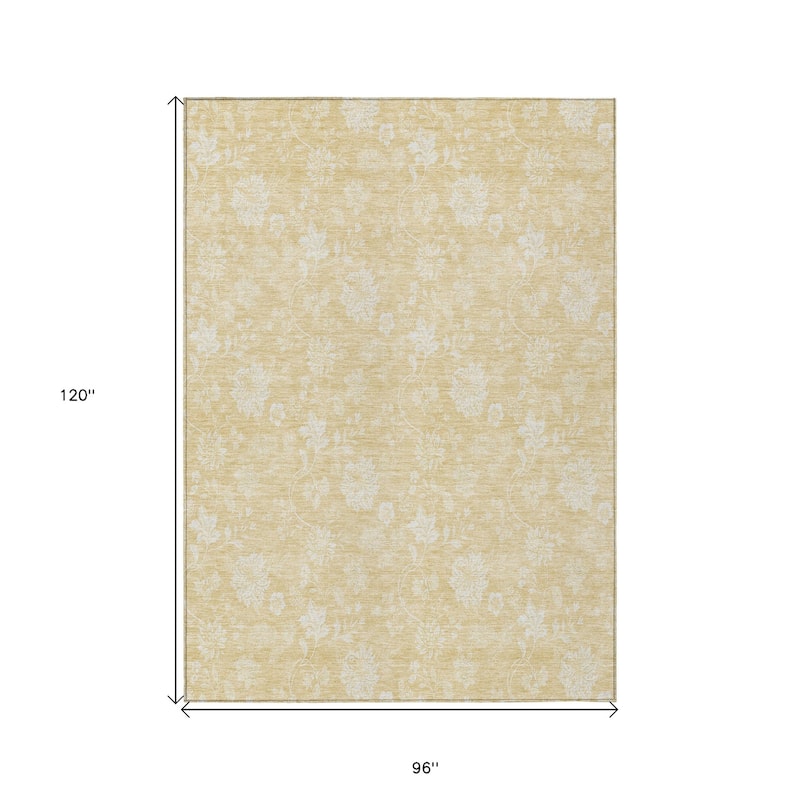 HomeRoots Floral Transitional Rectangle Outdoor Rug