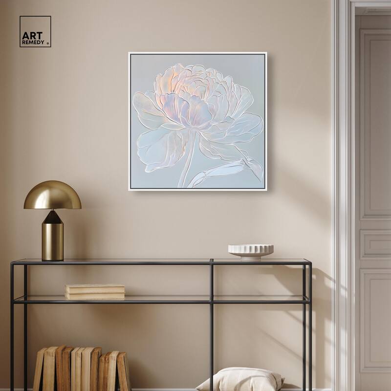 Embossed Flower II Canvas by Art Remedy