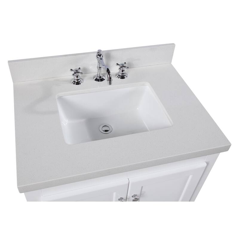 KitchenBathCollection Abbey 30" Bathroom Vanity with Quartz Top