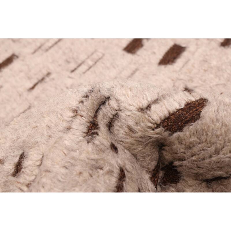 ECARPETGALLERY Hand-knotted Tangier Light Grey Wool Rug - 5'1 x 7'9