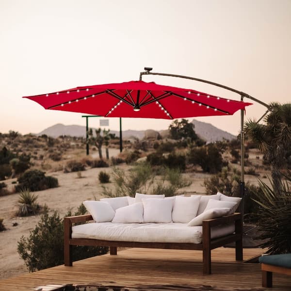 flame&shade 10 patio umbrella Amazon.com : EAST OAK and Umbrella, 10ft Square Outdoor, Large Offset Cantilever with 360 Rotation, Heavy Duty Windproof and UV Resistant Double Top for Pool and Deck, Night Blue FLAME&SHADE 1010FT Cantilever Patio Umbrella