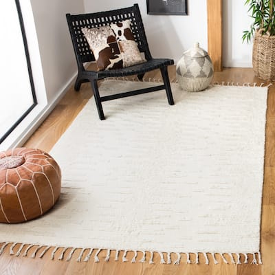 SAFAVIEH Handmade Casablanca Shag Luma Tribal Wool Rug