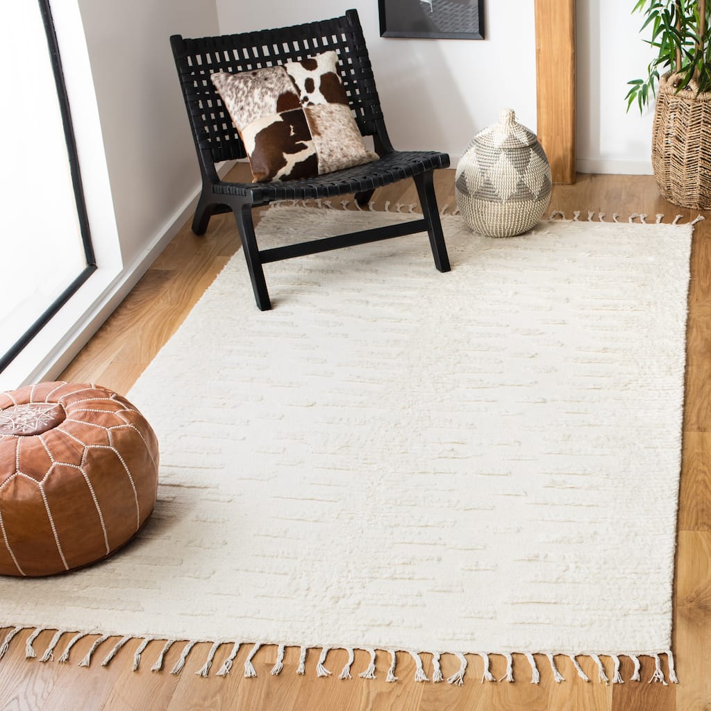 SAFAVIEH Handmade Casablanca Shag Luma Tribal Wool Rug