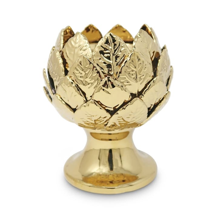 Leaf Design Tealight Holder - Gold