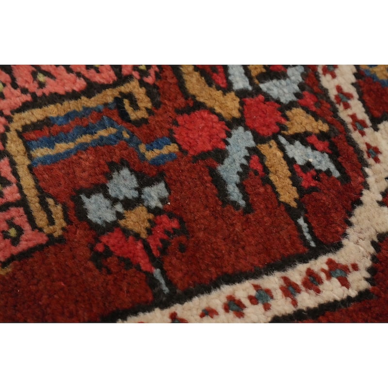 Hand Knotted Oriental 100% Wool Carpet Traditional Medallion Oranges & Rust Heriz (serapi) Area Rug - 11' 11'' X 8' 11''