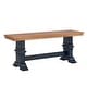 preview thumbnail 10 of 42, Eleanor Two-Tone Trestle Leg Wood Dining Bench by iNSPIRE Q Classic