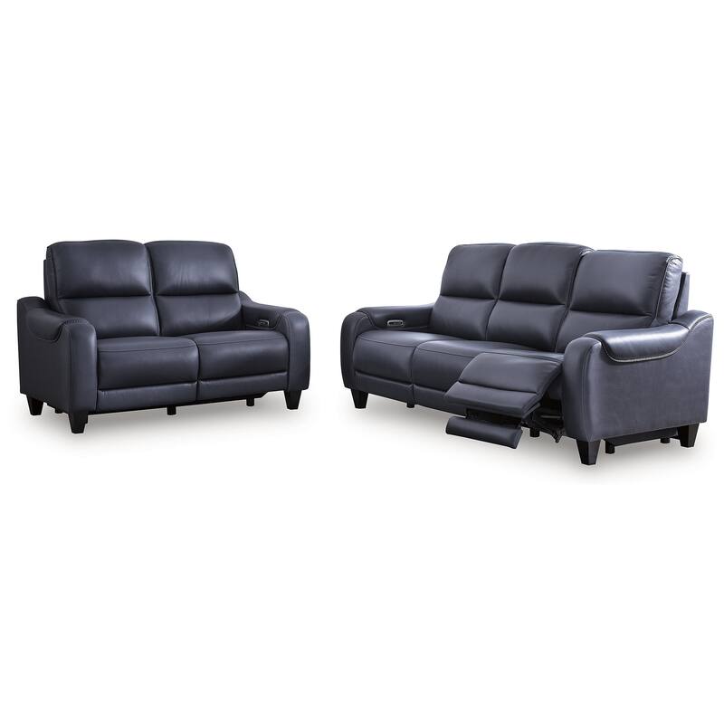Signature Design by Ashley Mercomatic Blue 2-Piece Upholstery Package - 85.25" W x 39.75" D x 42" H