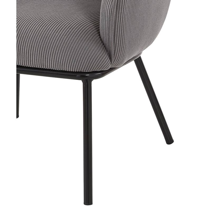 Mid Century Upholstered Black Leg Indoor Chair