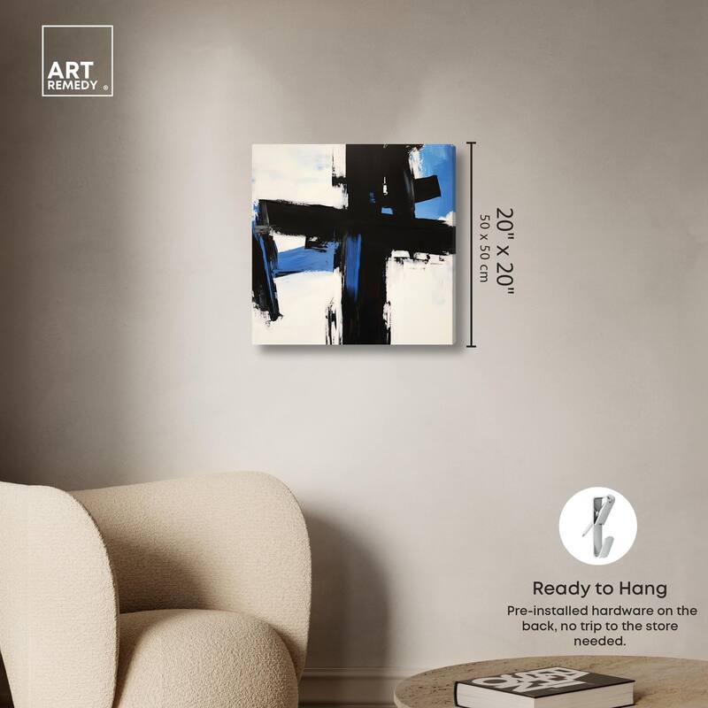 Blue Streak II Canvas by Art Remedy, Gallery Wrapped