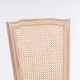 preview thumbnail 10 of 10, Square Rattan Back Dining Chair Set of 2, Cream Linen Fabric Chairs