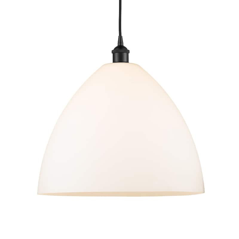 Innovations Lighting 616-1P-18-16 Edison Dome Pendant Edison Dome 16" - Matte Black / Matte White