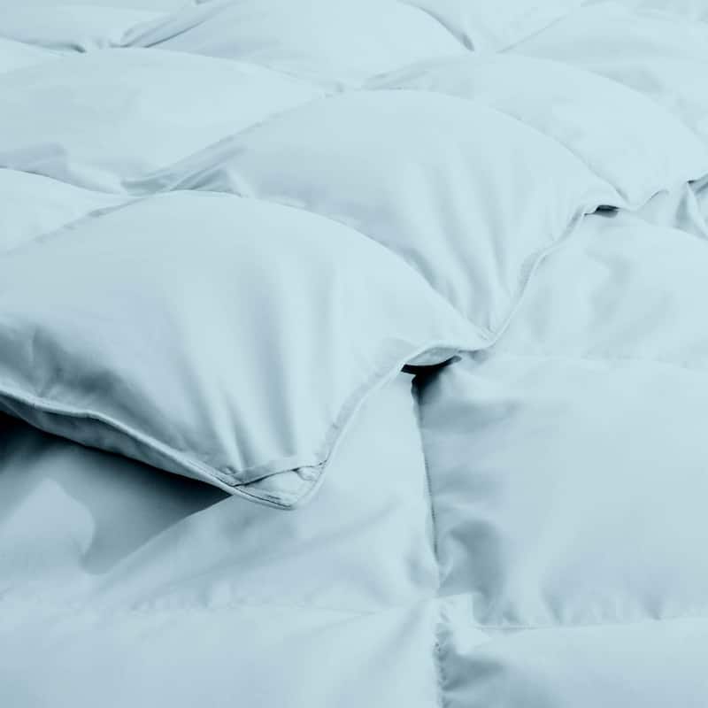 All Season Lightweight & Medium Weight White Goose Feather Down Comforter Duvet Insert