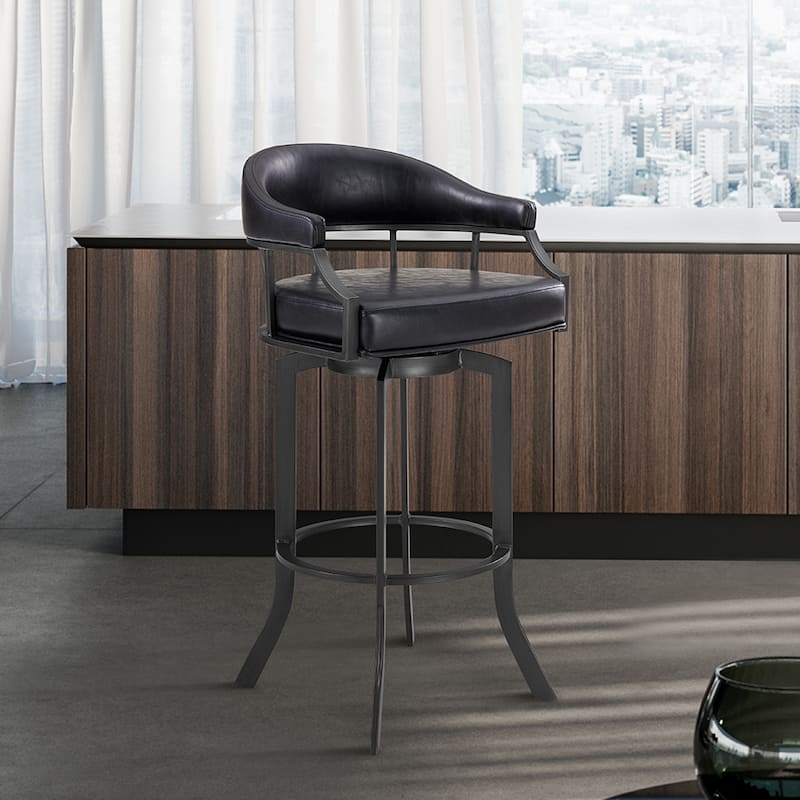 Pharaoh Upholstered Bar or Counter Height Swivel Barstool - Bar Height