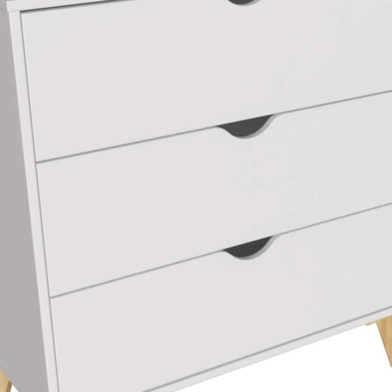 HomeRoots 30" White Three Drawer Dresser