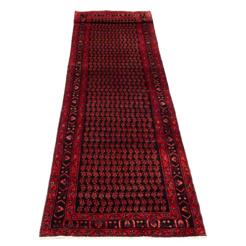 Anatolian Vintage Navy Rug 3'5" x 10'0" - 3'8 x 15'10