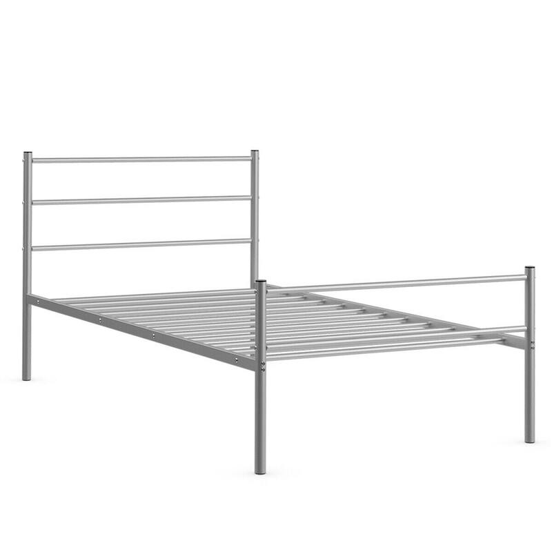 Gymax Twin Size Metal Bed Frame Platform Mattress Foundation W/
