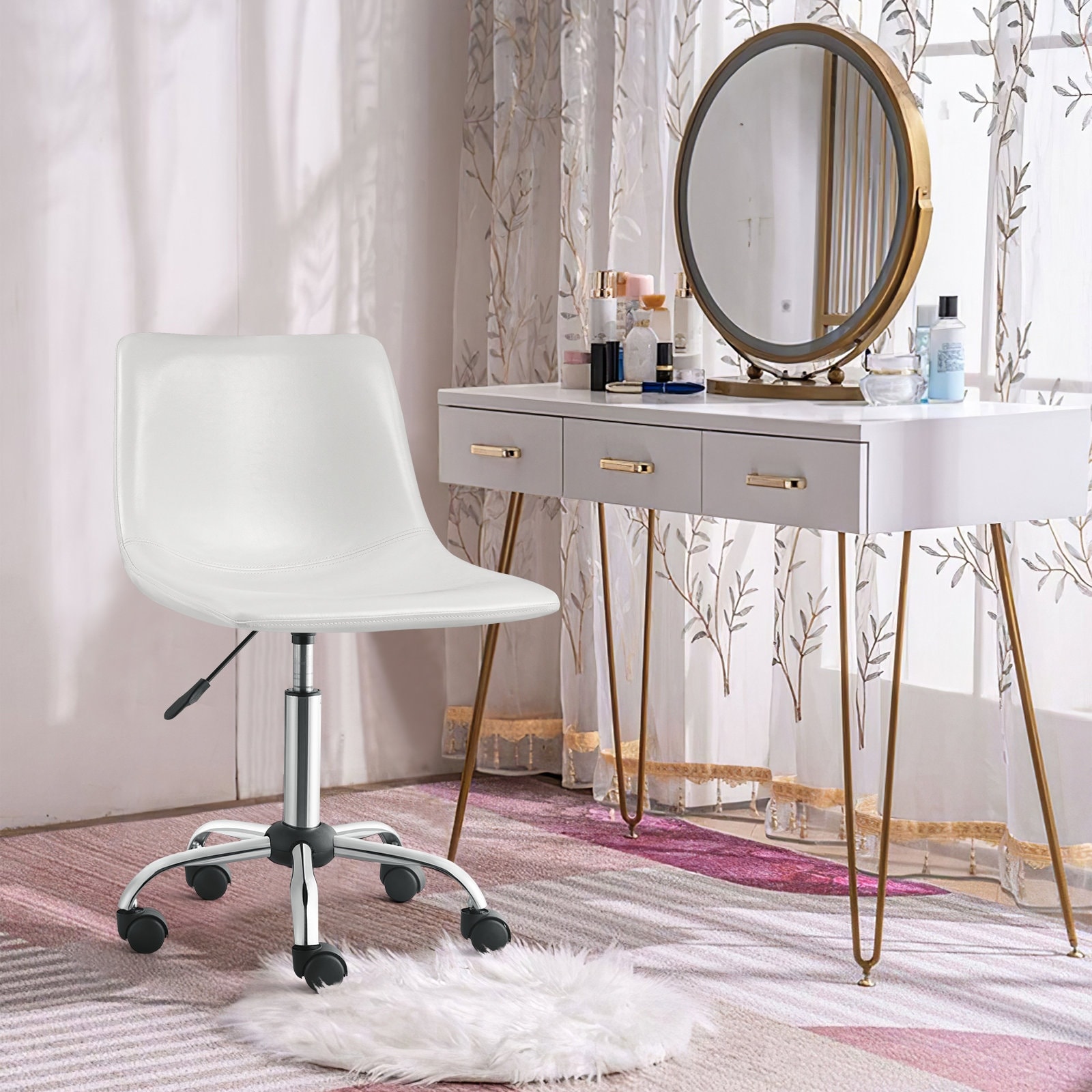 Lucite rolling chair clearance