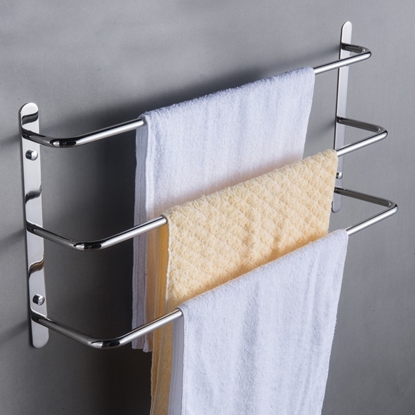 Hand Polishing Finished 3 Tiers Towel Rack Wall Mounted Multilayer
