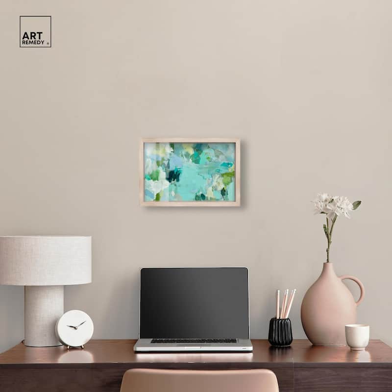 Alista Green Blues Shadowbox by Art Remedy