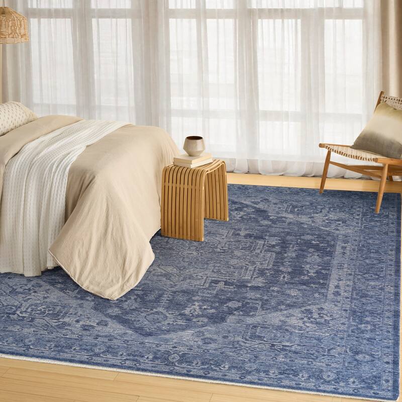 DKNY Pure Shades Indoor only Persian Area Rug - Blue - 7'10" x 9'10"