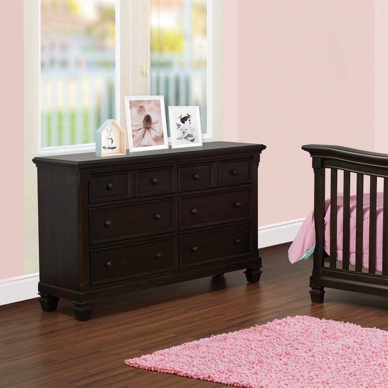 Wood Dresser with 6 Drawer for Bedroom