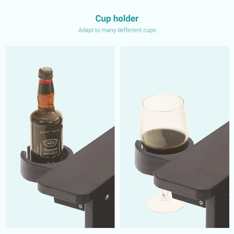 Bonosuki 2pcs Patio Adirondack Chair with Big Armrests Fire Pit Chair