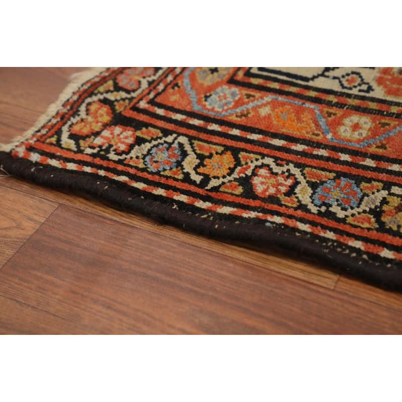Hand Knotted Oriental 100% Wool Carpet Traditional Geometric Beige & Ivories Bakhtiari Area Rug - 10' 5'' X 5' 0''