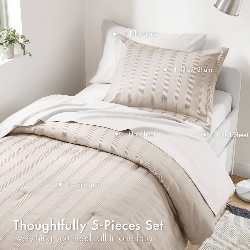 Chelsea Square Logan Woven Striped Comforter Set