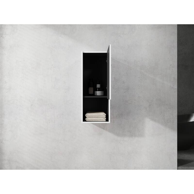 MEDUNJESS Bathroom Side Cabinet, Float Mounting Design
