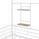 preview thumbnail 13 of 38, Metal Full Size House Bed with Trundle and Built-in Shelf