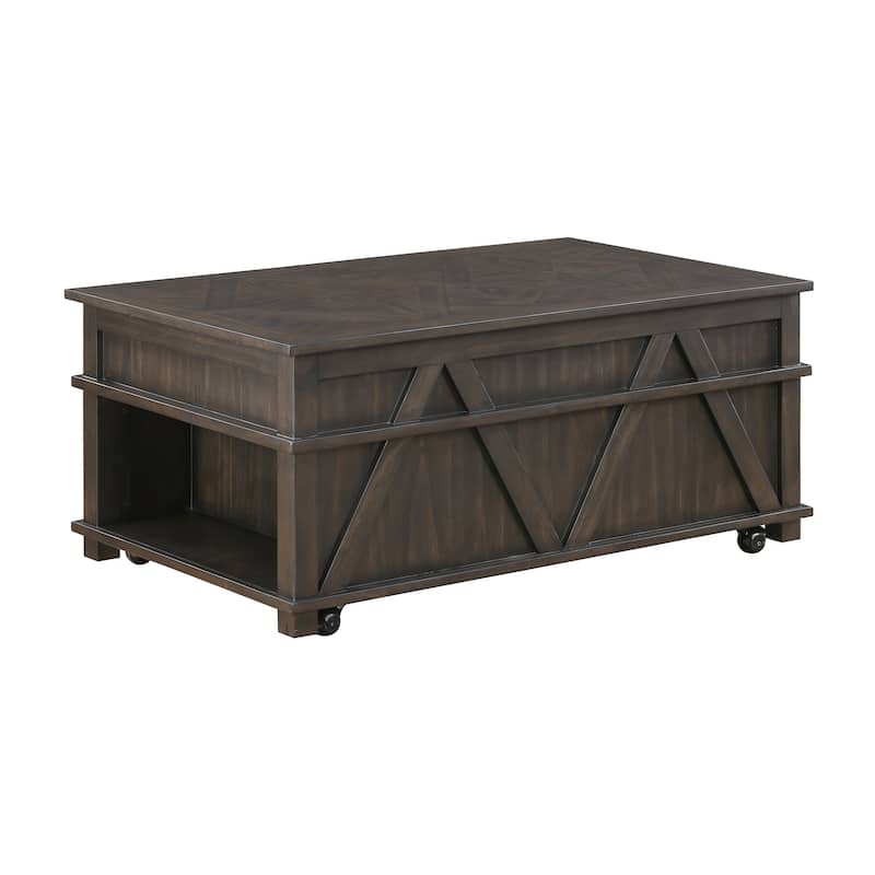 Varlet Rectangular Wood Lift Top Cocktail Table - Brown