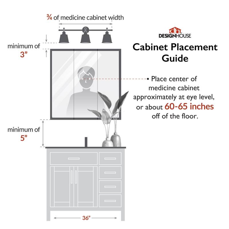 Design House Cyprus 30-1/8" x 4-3/8" Frameless Mirrored Medicine