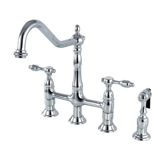 Kingston Brass Tudor 1.8 GPM Bridge Kitchen Faucet - Includes Side