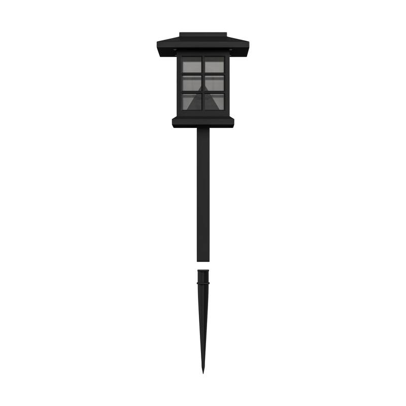 All - Weather Lantern Design Solar Powered LED Landscape Lights - Set of 8