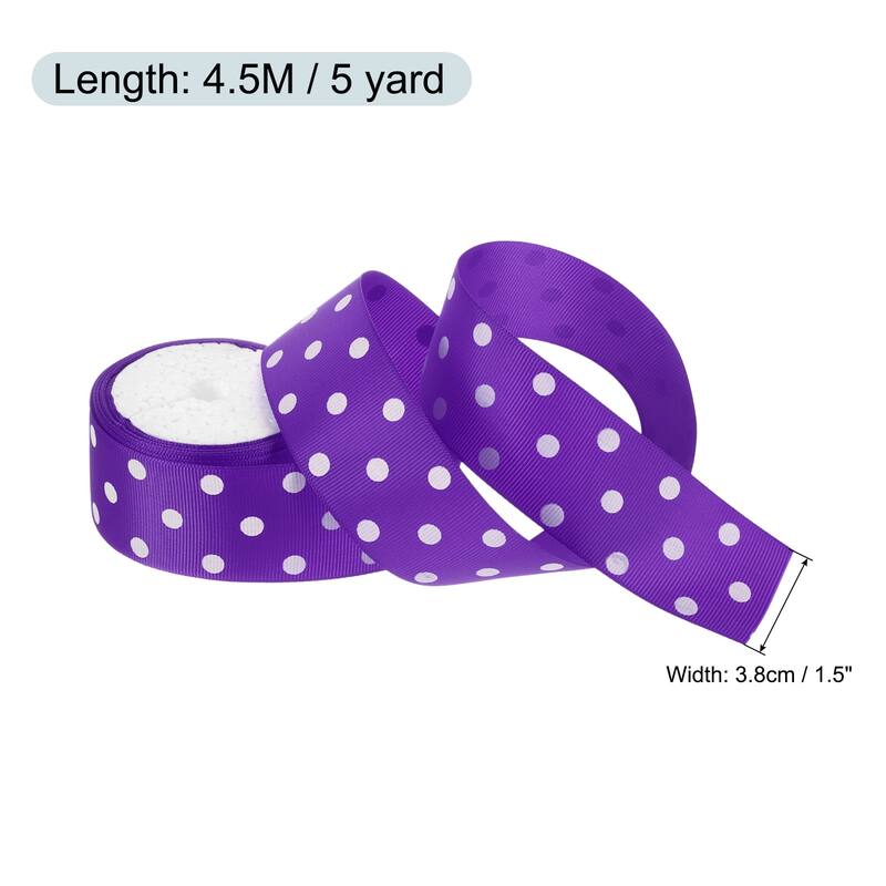 Grosgrain Ribbons with Dots Ribbon Bow Decoration