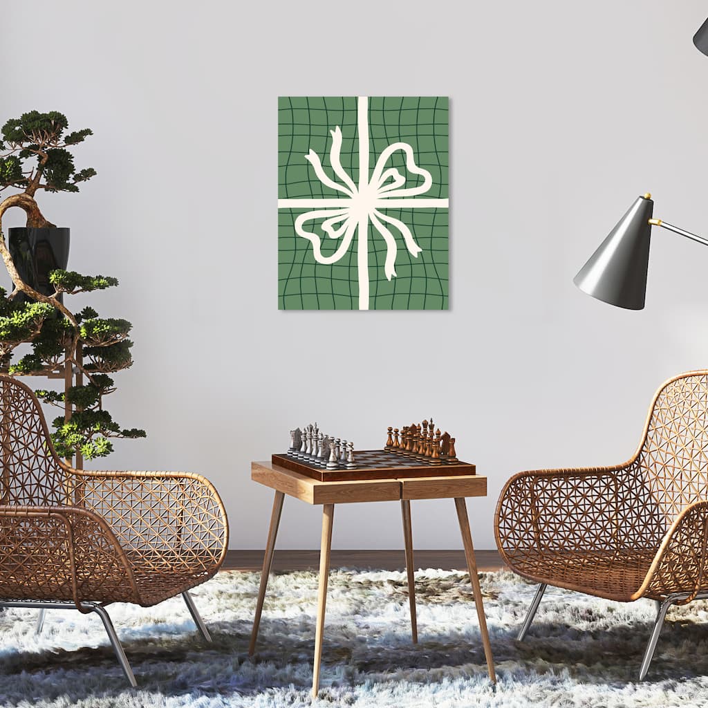 Wynwood Studio Canvas Holiday and Seasonal Graphic Gift Box Green Modern & Contemporary Wall Art Canvas Print